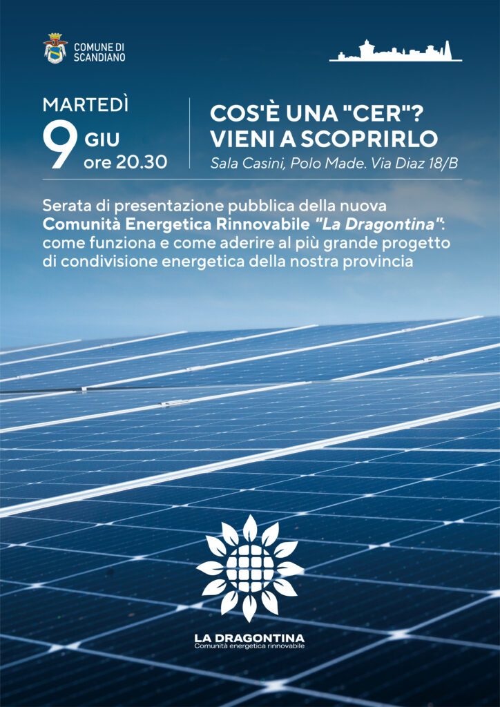 La Comunità Energetica Rinnovabile “La Dragontina” si presenta alla città: un incontro su come aderire